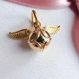 New Gold 925 Sterling Silver Harry Potter Golden Snitch bracelet charm
